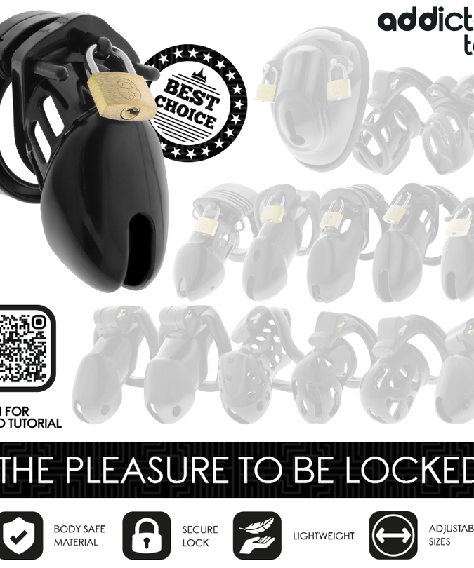 Addicted Toys Locked – Obsidian Hold Penis Cage Größe S