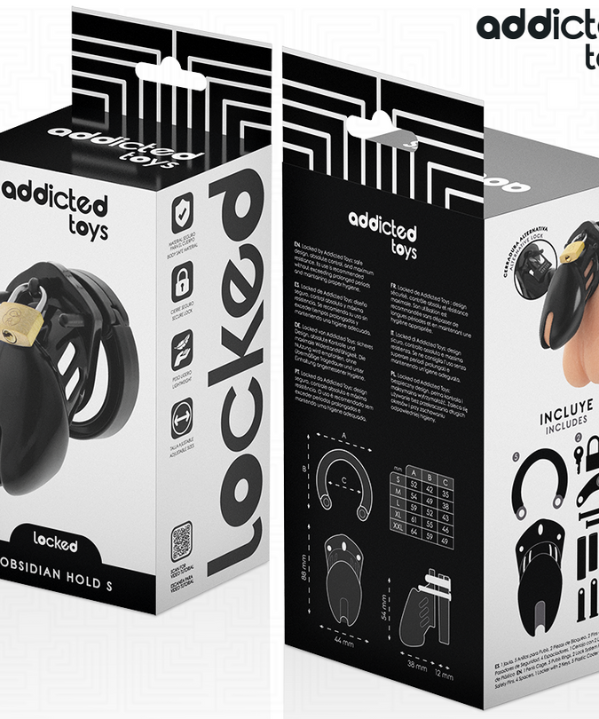 Addicted Toys Locked – Obsidian Hold Penis Cage Größe S