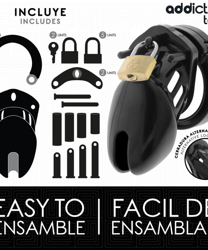 Addicted Toys Locked – Obsidian Hold Penis Cage Größe S