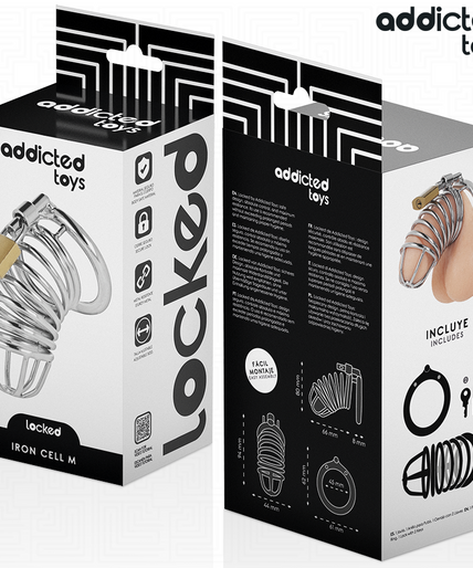 Addicted Toys Locked – Iron Cell Metal Penis Cage Size M Addicted Toys Locked – Iron Cell Metal Penis Cage Size M