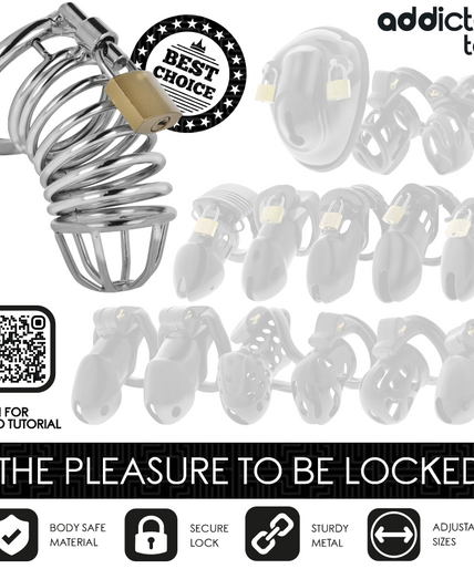 Addicted Toys Locked – Iron Cell Metal Penis Cage 4 Cm Size S Addicted Toys Locked – Iron Cell Metal Penis Cage 4 Cm Size S