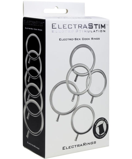 ElectraStim – Electrarings metalen peniskringen set van 5 ElectraStim – Electrarings metalen peniskringen set van 5