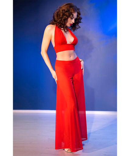 Chilirose – Cr 4857 Rotes Top und Hose Set Größe S Chilirose – Cr 4857 Rotes Top und Hose Set Größe S