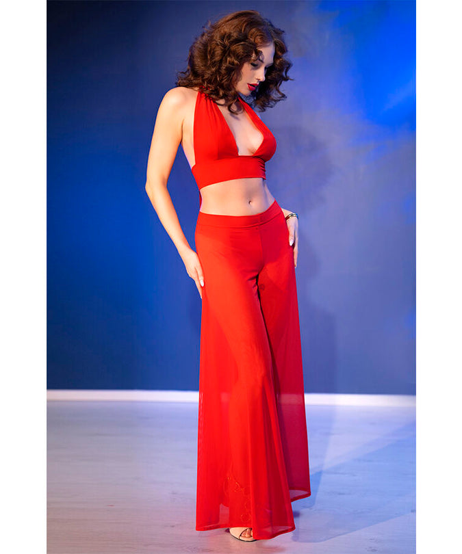 Chilirose – Cr 4857 Rode Top en Broek Set Maat XL
