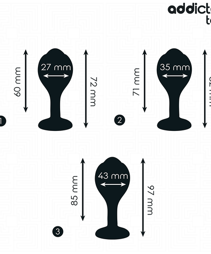Addicted Toys – Set Of 3 Anal Plug Silicone With Jewel Addicted Toys – Set Of 3 Anal Plug Silicone With Jewel