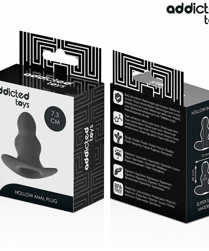 Addicted Toys – Hollow Anal Plug Silicone Size S 7.3 Cm
