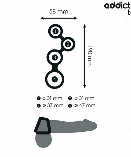 Addicted Toys – Penis Ring With Dividers For Testicles Addicted Toys – Penis Ring With Dividers For Testicles