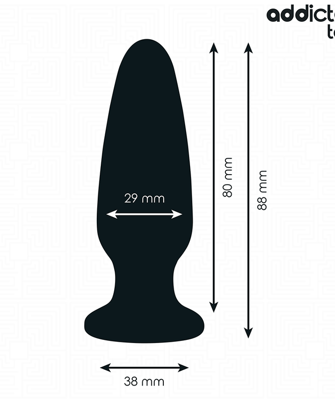 Addicted Toys – Anal Plug With Jewel Silicone Size S 8.8 Cm