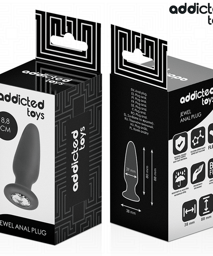 Addicted Toys – Anal Plug With Jewel Silicone Size S 8.8 Cm Addicted Toys – Anal Plug With Jewel Silicone Size S 8.8 Cm