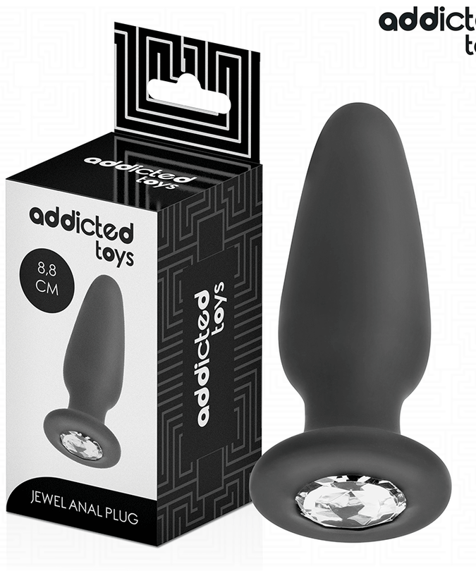 Addicted Toys – Anal Plug With Jewel Silicone Size S 8.8 Cm