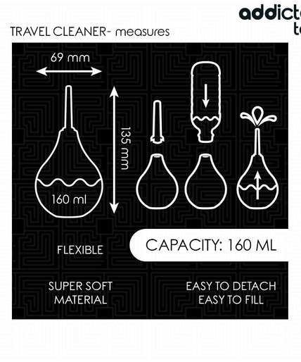 Addicted Toys – Travel Anal Cleaner Size M 160 Ml Addicted Toys – Travel Anal Cleaner Size M 160 Ml