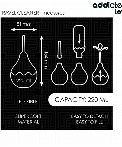 Addicted Toys – Travel Anal Cleaner Size L 220 Ml Addicted Toys – Travel Anal Cleaner Size L 220 Ml