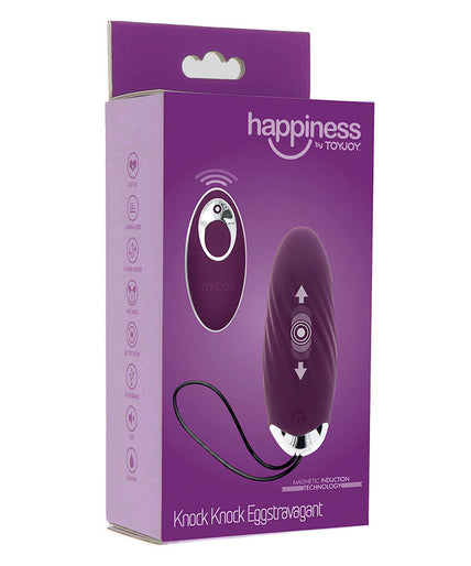 Toyjoy – Happiness Knock Knock Eggstavagant Vibrator mit Fernbedienung Violett Toyjoy – Happiness Knock Knock Eggstavagant Vibrator mit Fernbedienung Violett
