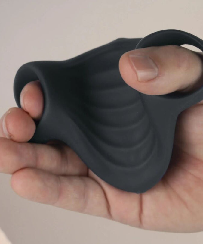 Rocks – Off – Palm Schwarzer flexibler Vibrator Masturbator