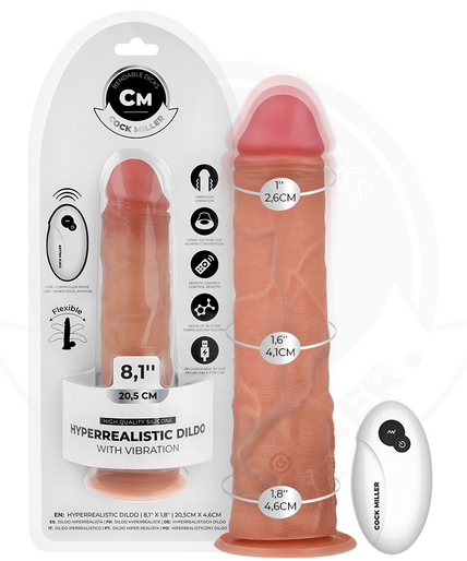 Cock Miller – Realistischer Dildo mit Saugnapf und Fernbedienungsvibration 20,5 Cm Cock Miller – Realistischer Dildo mit Saugnapf und Fernbedienungsvibration 20,5 Cm