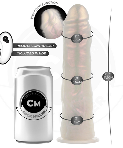 Cock Miller – Dildo mit Saugnapf, Licht und Vibration mit Fernbedienung Weiß 21,5 Cm Cock Miller – Dildo mit Saugnapf, Licht und Vibration mit Fernbedienung Weiß 21,5 Cm