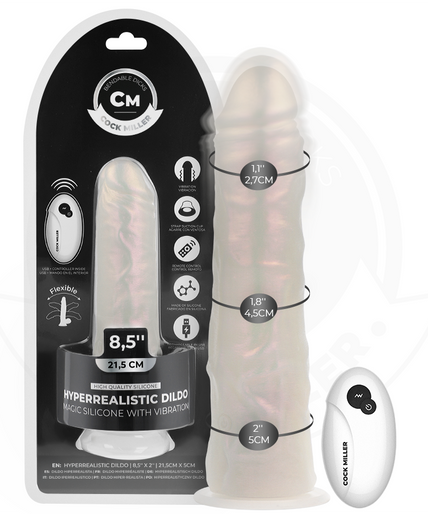 Cock Miller – Dildo mit Saugnapf, Licht und Vibration mit Fernbedienung Weiß 21,5 Cm Cock Miller – Dildo mit Saugnapf, Licht und Vibration mit Fernbedienung Weiß 21,5 Cm