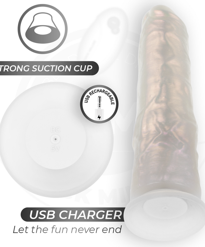 Cock Miller – Dildo mit Saugnapf, Licht und Vibration mit Fernbedienung Weiß 19,5 Cm