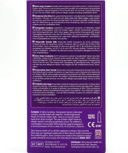 Skins – Extra Large Core Condoms Pack 16 Skins – Extra Large Core Condoms Pack 16