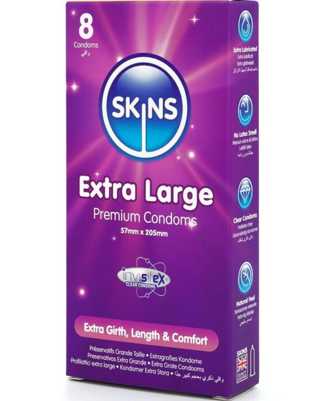 Skins – Extra Groß Core Kondome Packung 8