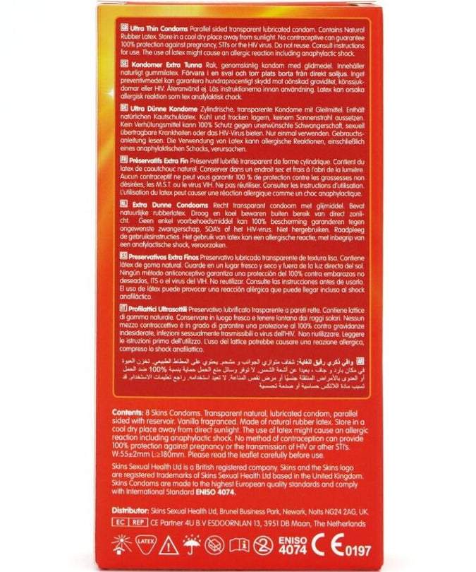 Skins – Ultra Dünn Core Kondome Packung 8