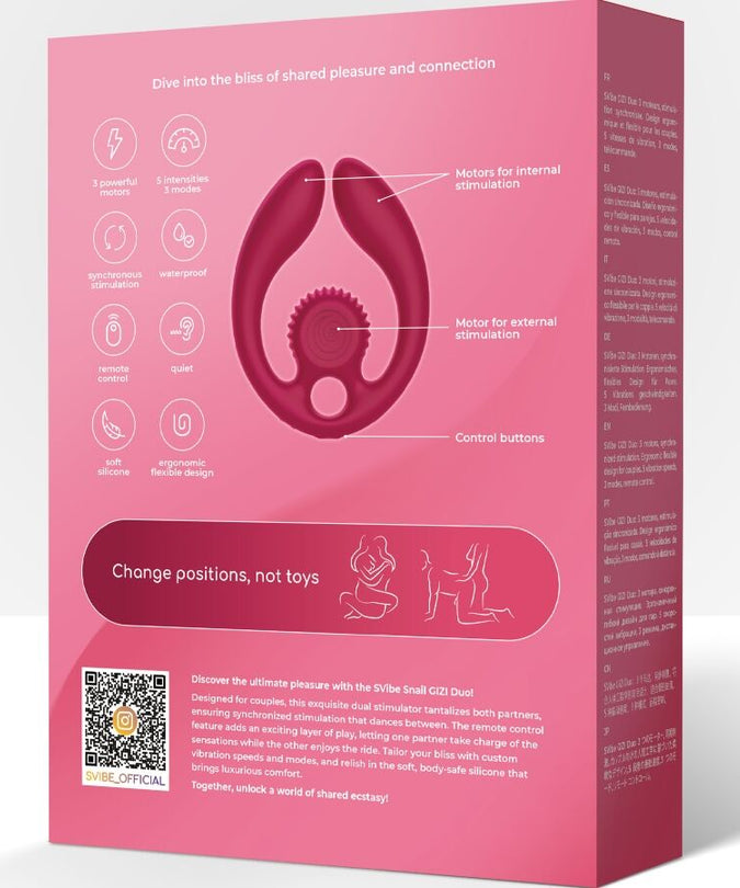 Snail Vibe – Gizi Duo Paarstimulator Fernbedienung Burgunder