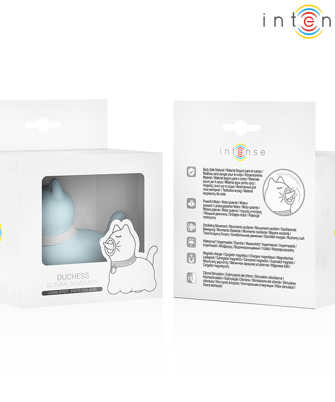 Intense – Duchess Stimulator mit rotierender Zunge 360º Blau