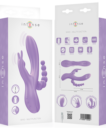 Intense – Miko Dreifach-Vibrator Rabbit & Stimulator & Anal 7 Vibrationen Lila Intense – Miko Dreifach-Vibrator Rabbit & Stimulator & Anal 7 Vibrationen Lila