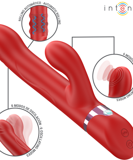Intense – Lele Multifunktionsvibrator Drehen & Oszillation & Stimulation Rot Intense – Lele Multifunktionsvibrator Drehen & Oszillation & Stimulation Rot