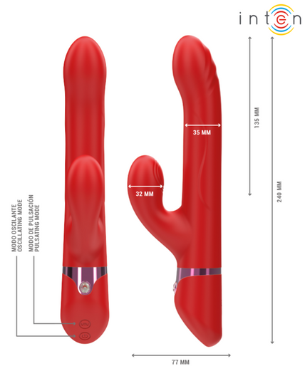 Intense – Lele Multifunktionsvibrator Drehen & Oszillation & Stimulation Rot Intense – Lele Multifunktionsvibrator Drehen & Oszillation & Stimulation Rot