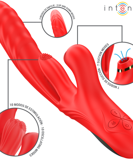 Intense – Karol Multifunktionsvibrator Stoßen & Stimulation & stimulierende Wellen Rot Intense – Karol Multifunktionsvibrator Stoßen & Stimulation & stimulierende Wellen Rot