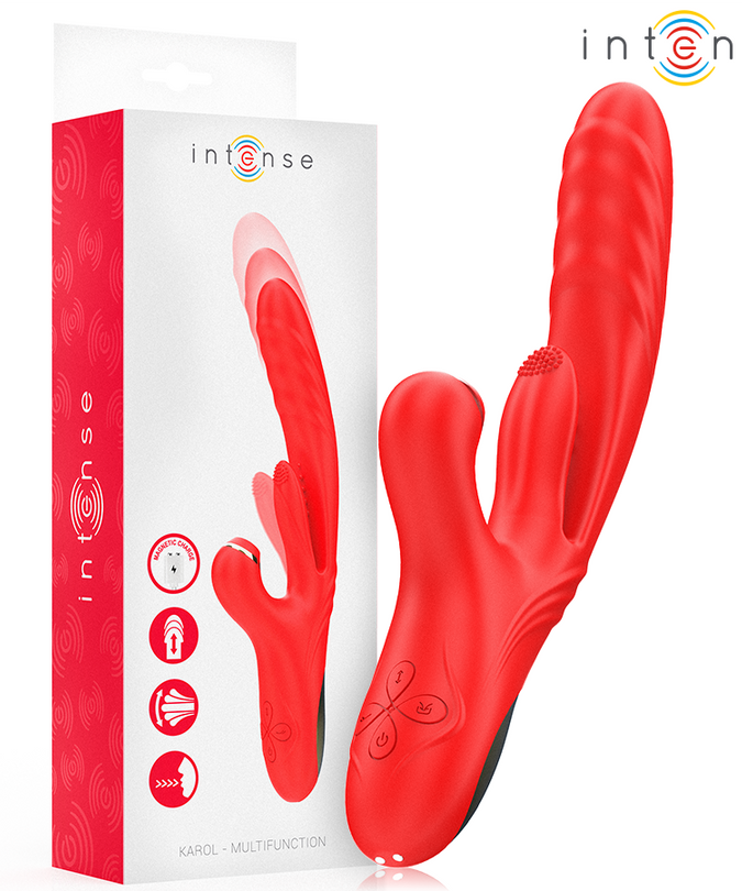 Intense – Karol Multifunktionsvibrator Stoßen & Stimulation & stimulierende Wellen Rot