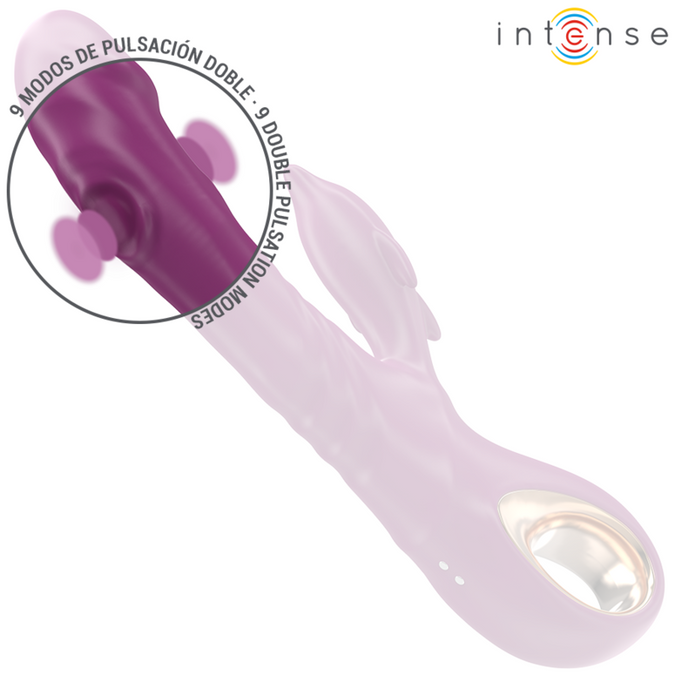 Intense – Halle multifunctionele vibrator met dolfijnstimulerende tong paars