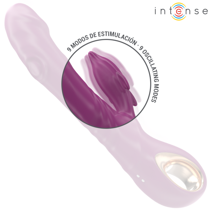 Intense – Halle multifunctionele vibrator met dolfijnstimulerende tong paars