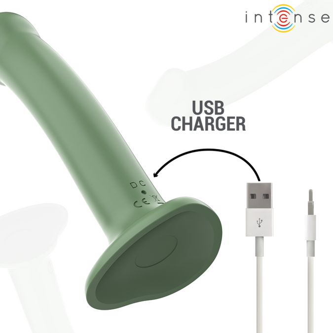 Intense – Becca Vibrator mit Saugnapf 10 Vibrationen Grün Fernbedienung