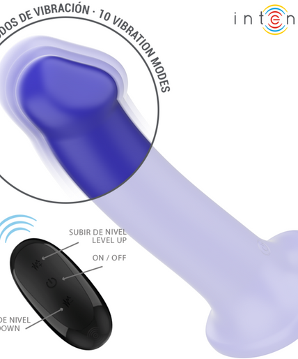 Intense – Victoria Vibrator mit Saugnapf 10 Vibrationen Dunkelblau Fernbedienung Intense – Victoria Vibrator mit Saugnapf 10 Vibrationen Dunkelblau Fernbedienung