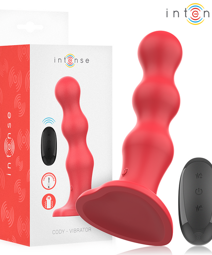 Intense – Cody Vibrator mit Saugnapf Rot Fernbedienung Intense – Cody Vibrator mit Saugnapf Rot Fernbedienung