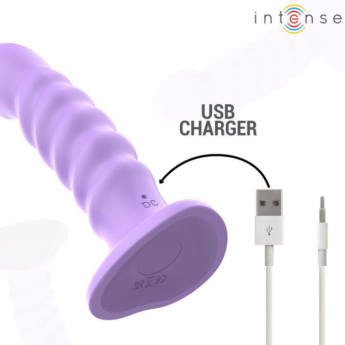 Intense – Brenda Vibrator M-formaat Spiraalontwerp 10 Vibraties Paars Afstandsbediening