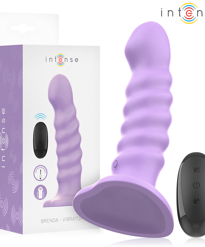 Intense – Brenda Vibrator M-formaat Spiraalontwerp 10 Vibraties Paars Afstandsbediening