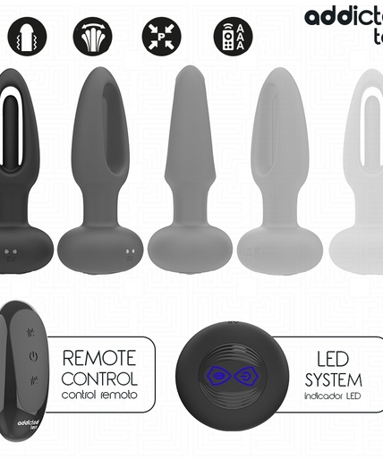 Addicted Toys – Anal Plug With Vibrating Tongue And Remote Control Addicted Toys – Anal Plug With Vibrating Tongue And Remote Control