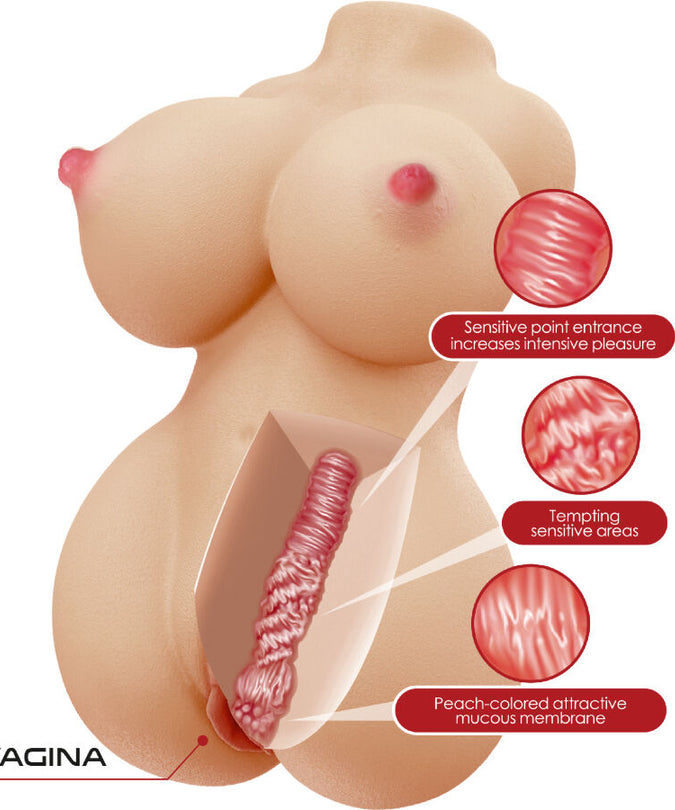Crazy Bull – Herta Mini Torso Realistische Vrouwelijke Vagina 497 G