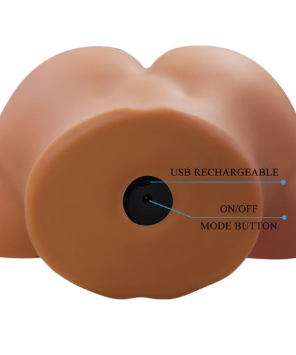 Crazy Bull – Geriann realistischer weiblicher Vibrator für den Po mit Sauger und Sound, 5,5 kg Crazy Bull – Geriann realistischer weiblicher Vibrator für den Po mit Sauger und Sound, 5,5 kg
