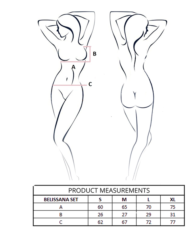 Passie – Belissana Beha + String Set Bordeaux L/xl
