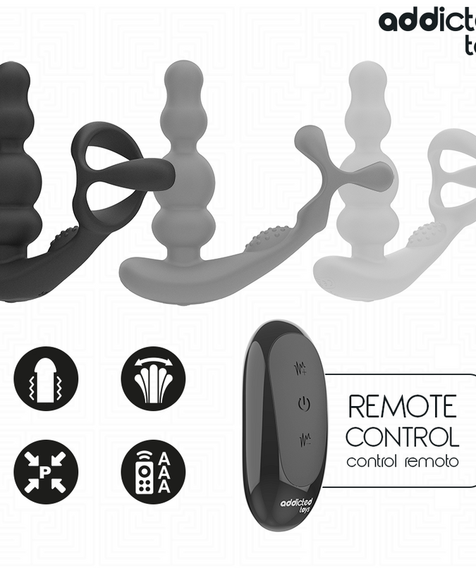 Pleasurements – Addicted Toys – Rotierender Prostatamassagegerät mit Fernbedienung