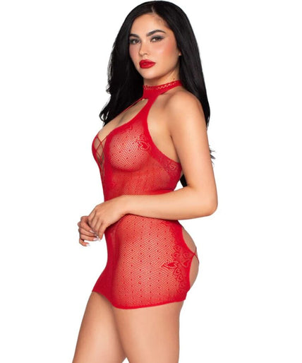 Leg Avenue – 81675 Neckholder Mini Kleid Rot – Einheitsgröße Leg Avenue – 81675 Neckholder Mini Kleid Rot – Einheitsgröße