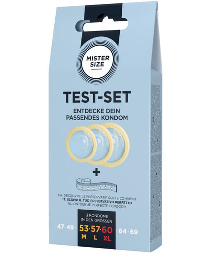 Mister Size – Testset 3 condooms in verschillende maten + meetlint Mister Size – Testset 3 condooms in verschillende maten + meetlint