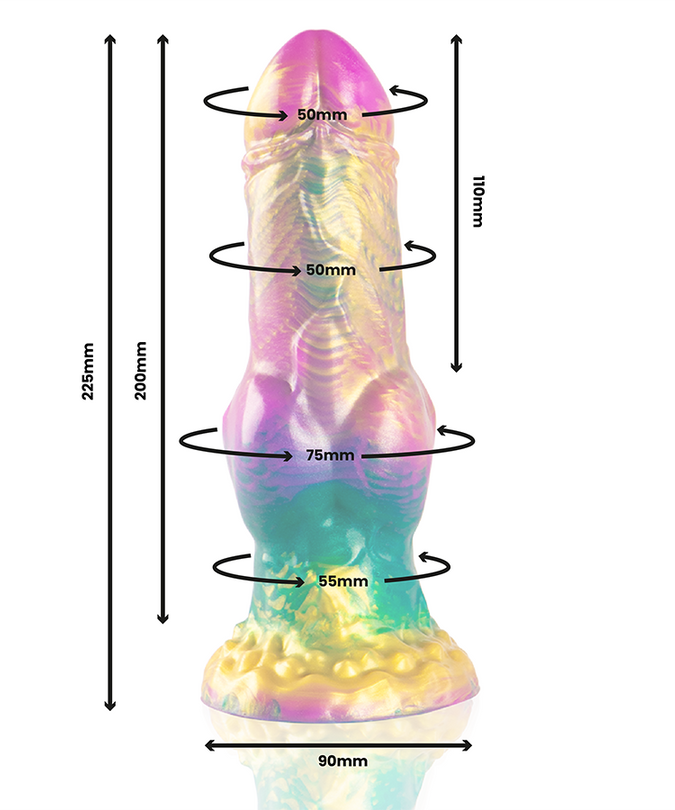 Epic – Iris Dildo mit Regenbogen-Hoden des Pleasure