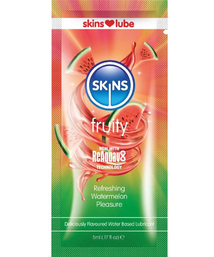Skins – Fruity Wasserbasiertes Gleitmittel Wassermelone Einzeldosis 5 Ml Skins – Fruity Wasserbasiertes Gleitmittel Wassermelone Einzeldosis 5 Ml