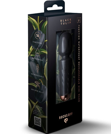 Rocks – Off – Mini Wiederaufladbarer Vibrator mit 16 Funktionen, Black Tulip Rocks – Off – Mini Wiederaufladbarer Vibrator mit 16 Funktionen, Black Tulip