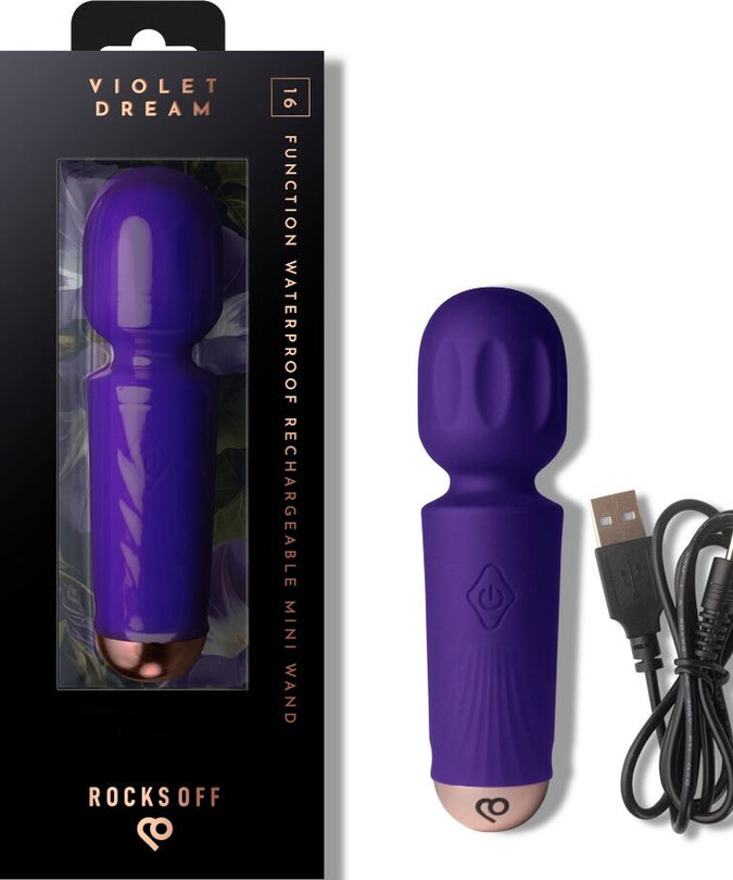 Rocks – Off – Mini Wiederaufladbarer Vibrator mit 16 Funktionen, Violet Dream